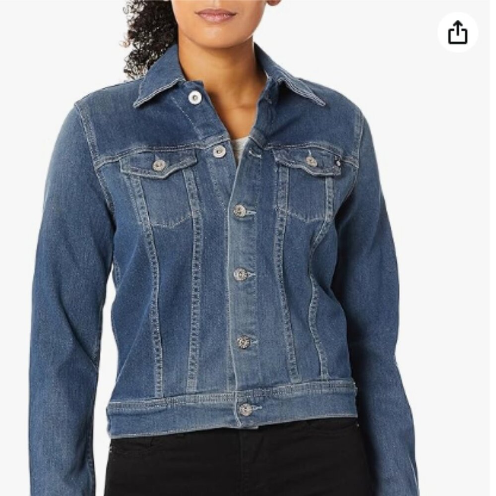 AG Adriano Goldschmied Robyn Denim Jacket – Classic Blue, Size Large